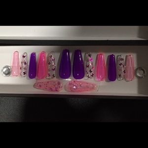 Press on nails|Glue on nails|coffin|gel nails|